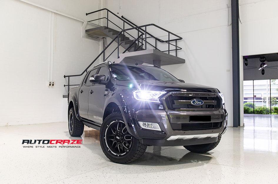FORD RANGER GD02 MATTE BLACK MILLED ACCENTS